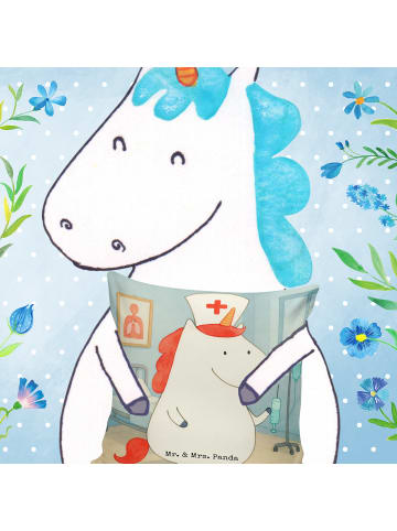 Mr. & Mrs. Panda kuschelkissen 40x40 Einhorn Krankenschwester De... in Weiß