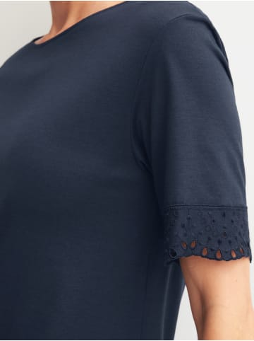 Calida Kurzarm-Nachthemd, Länge 100 cm in peacoat blue