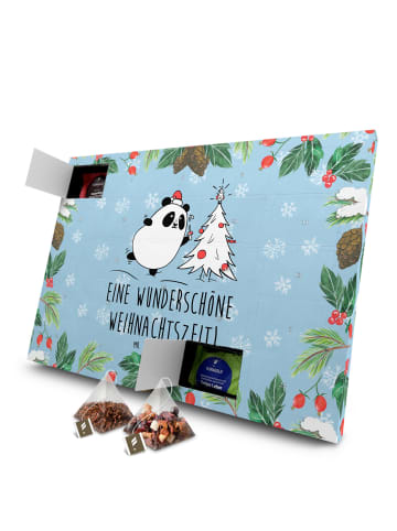 Mr. & Mrs. Panda Tee Adventskalender Panda Weihnachtszeit mit Sp... in Eisblau