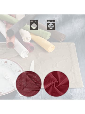 Erwin Müller Jacquard Tischset 2er-Pack Düsseldorf in burgund