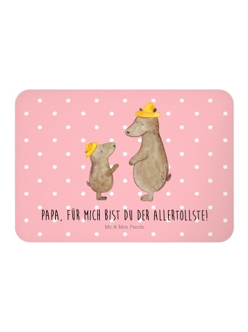 Mr. & Mrs. Panda Magnet Bären mit Hut mit Spruch in Rot Pastell