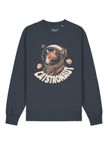 wat? Apparel Sweatshirt Catstronaut in India Ink Grey