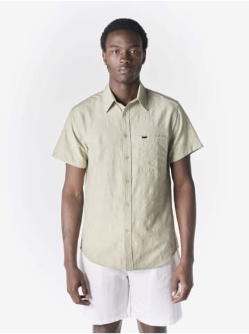 KOROSHI Kurzarm lÃ¤ssiges schickes basic-shirt in khaki