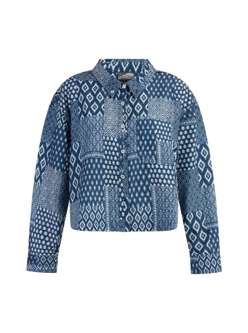 DreiMaster Damen Langarm Bluse in DUNKELMARINER DRUCK