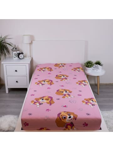 Paw Patrol Paw Patrol Spannbettlaken 100 % Baumwolle, für Matratzen 90×200 cm in Rosa