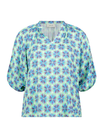 CARTOON Casual-Bluse mit Raffung in Green/Blue