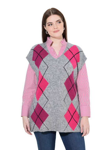 Ulla Popken Pullover in grau melange