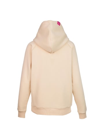 Salzhaut Hoodie INKEN in Beige-Neon Mandarin