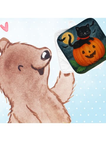 Mr. & Mrs. Panda Ofenhandschuhe Schwarze Katze Design ohne Spruch in Weiß