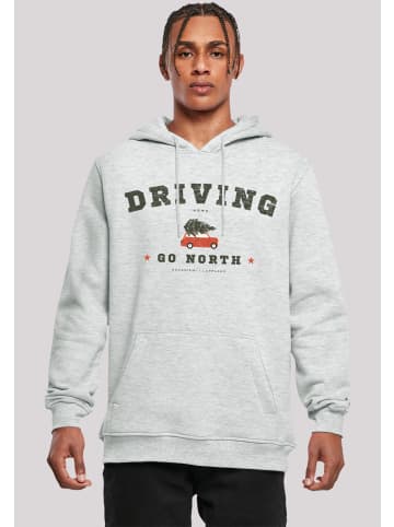 F4NT4STIC Hoodie Driving Home Christmas in grau meliert