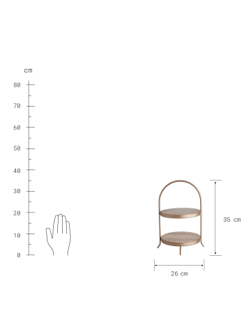 Butlers Etagere 2-stufig Höhe 35cm KATE in Braun