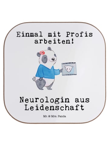 Mr. & Mrs. Panda Untersetzer für Gläser Neurologin Leidenschaft ... in Weiß