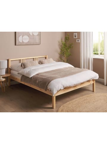 Beliani 2-tlg Doppelbett VANNES in Braun