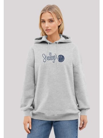 F4NT4STIC Hoodie SMILEY in grau meliert