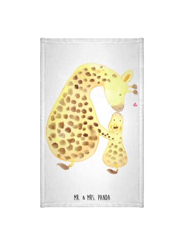 Mr. & Mrs. Panda Kleines Handtuch Giraffe Kind ohne Spruch in Weiß