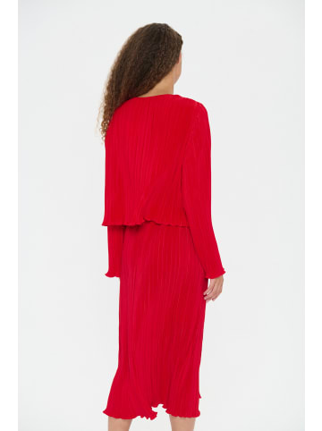 SAINT TROPEZ Strickjacke ZuniSZ Gerade Passform in Chinese Red