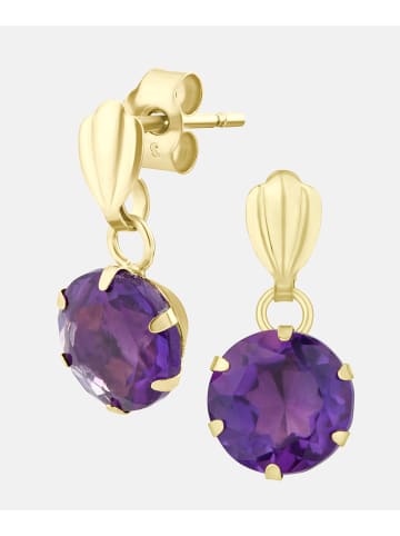 Vanlere Ohrhänger aus 375 Gelbgold mit Amethyst