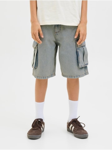 JACK & JONES Junior Cargo Shorts in Blue Denim