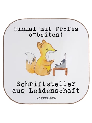 Mr. & Mrs. Panda Untersetzer für Gläser Schriftsteller Leidensch... in Weiß