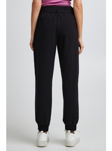 b. young BYDANTA CUFF PANTS 2 - HEAVY WOVEN Regular fit in Black