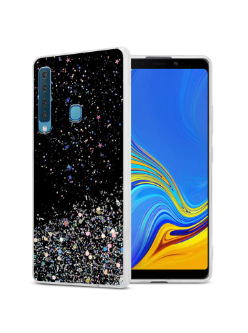 cadorabo Hülle für Samsung Galaxy A9 2018 Glitter in Schwarz mit Glitter