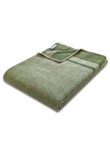 Traumschloss Wohndecke 100%Wolle Jacquard in grün