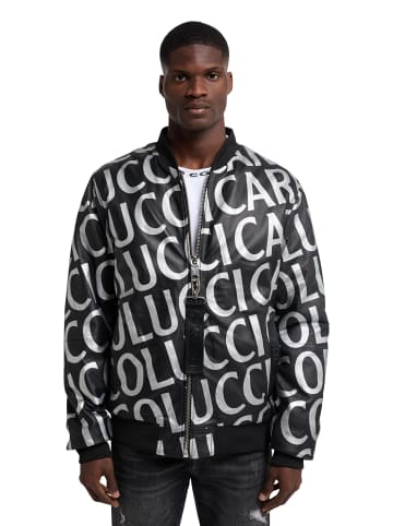 Carlo Colucci Lederjacke Dardengo in Schwarz / Silber
