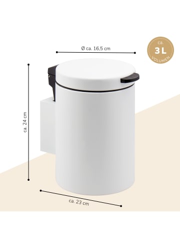 bremermann Wand-Kosmetikeimer 3 Liter weiß