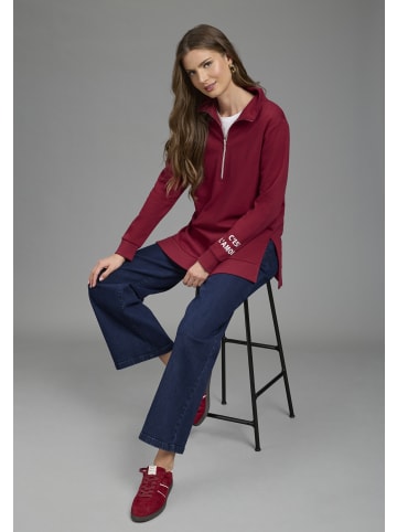 Laura Scott Longsweatshirt in Cranberry