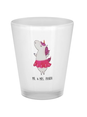 Mr. & Mrs. Panda Schnapsglas Einhorn Ballerina ohne Spruch in Transparent