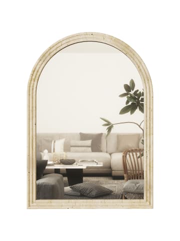 HOMCOM Wandspiegel-50L x 2B x 70H cm-Beige