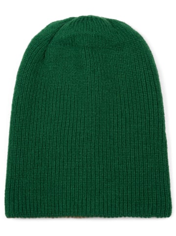 styleBREAKER Strickbeanie in Dunkelgrün-Braun