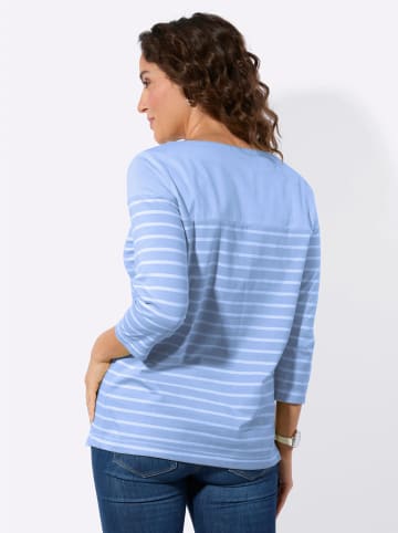 WITT WEIDEN Ringelshirt in eisblau-ecru-geringelt