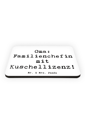 Mr. & Mrs. Panda Kühlschrankmagnet Spruch Oma Familienchefin mit... in Weiß