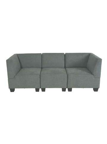 MCW Modular 3-Sitzer Sofa Moncalieri, Grau, hohe Armlehnen