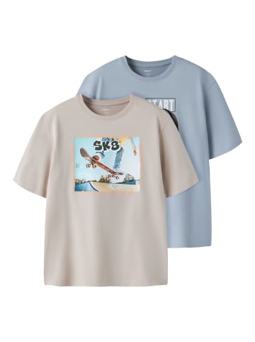 name it T-Shirt in Blue Fog
