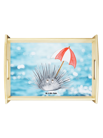 Mr. & Mrs. Panda Servier Tablett Seeigel ohne Spruch in OZeichenanblue