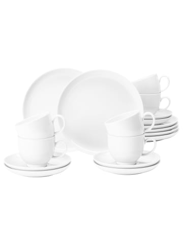 Seltmann Weiden 18er Set Kaffeeservice Lido Weiß in weiß