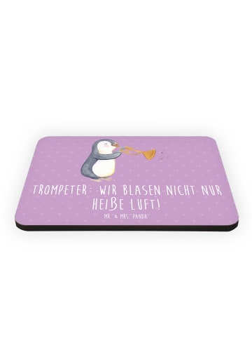 Mr. & Mrs. Panda Kühlschrankmagnet Trompete Kunst mit Spruch in Lavendeltraum
