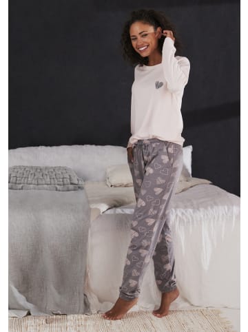 Vivance Active Pyjama in rosa-grau