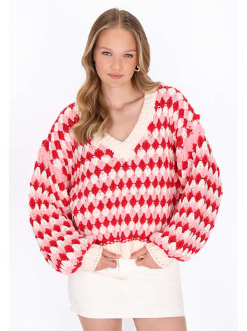 myMo Women Sweater in red multicolor