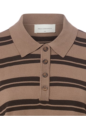 MOSS COPENHAGEN Polo-Langarmshirt MSCHTerine in braun mocca - 0001