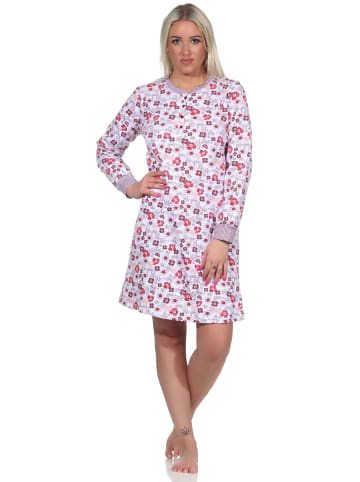 NORMANN Nachthemd langarm Bündchen an den Ärmeln - 76199 in beere