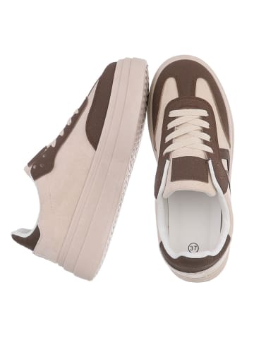 Ital-Design Freizeitschuh in Braun und Beige