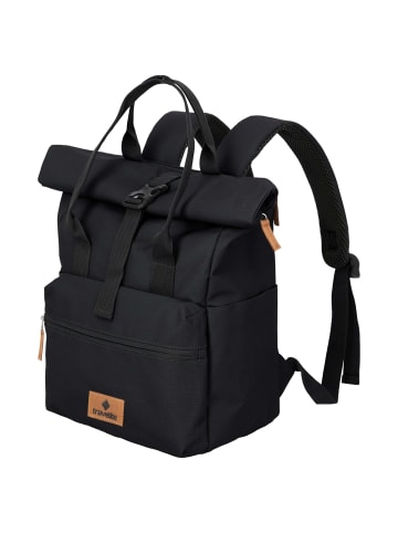 travelite Basics Short Handle - Rolltop Rucksack 46 cm erw. (black) in schwarz