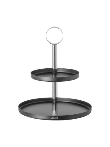 Fink Etagere Bilbao schwarz, silberfarben - (H) 33,5 cm