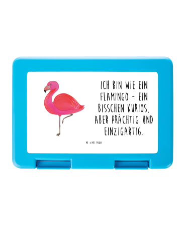 Mr. & Mrs. Panda Brotdose Flamingo Classic mit Spruch in Weiß