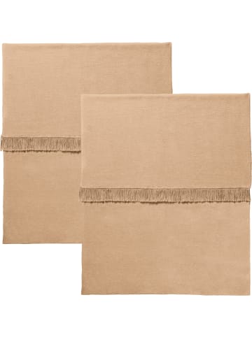 Erwin Müller Baumwollmischung Wohndecke 2er-Pack Catania in beige