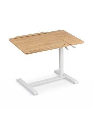 relaxdays Stehpult in Natur/ Weiß - (B)68 x (H)102 x (T)40 cm