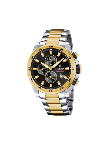 Festina Edelstahl bicolor Uhr Durchmesser 45mm